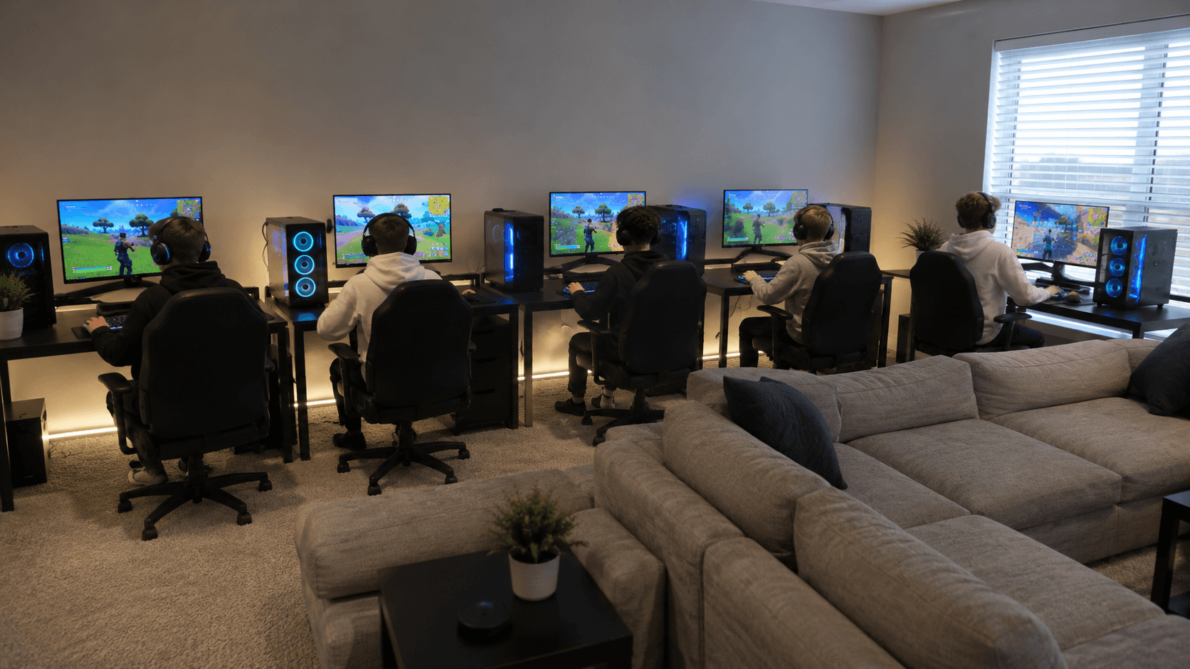 Kids gaming birthday party setup
